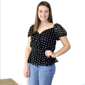 Off the shoulder polkadot top! Brand new from my boutique